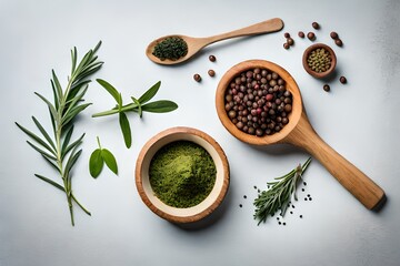 spices and herbs  by Generated with AI technology