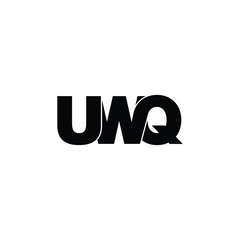 UWQ letter monogram logo design vector