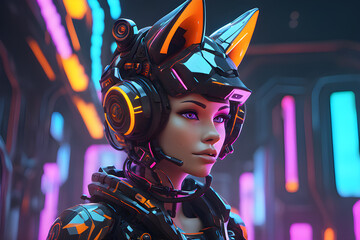 portrait of a girl in a mask
Generative AI