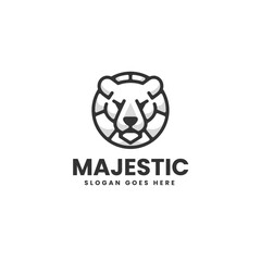 Vector Logo Illustration Majestic Line Art Style