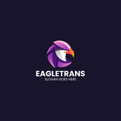 Vector Logo Illustration Eagle Gradient Colorful Style