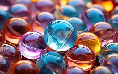 Abstract background with colorful glass ball.