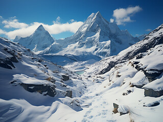 swiss snow mountains landscape