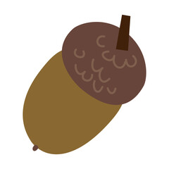シンプルなどんぐりのイラスト