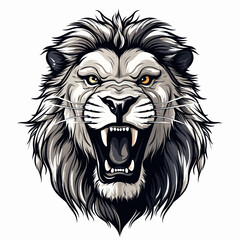 lion head mascot vector