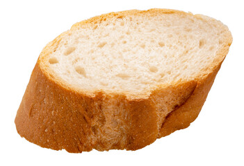 Baked delicious baguette bread isolated on white background, Baguette bread on white Png file.