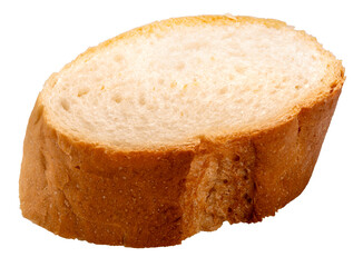 Baked delicious baguette bread isolated on white background, Baguette bread on white Png file.