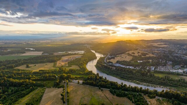 Willamette River Sunset Salem, OR
