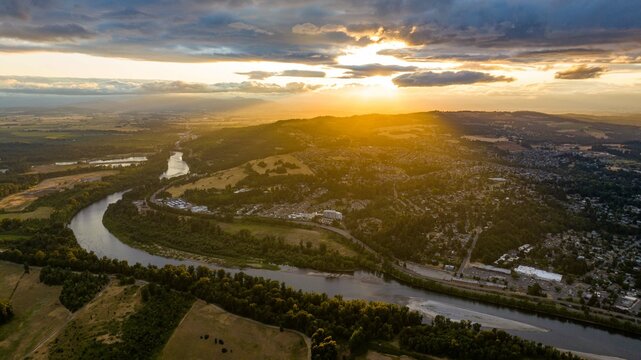 Willamette River Sunset Salem, OR
