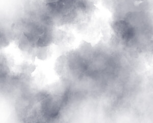 中心が明るい水彩風の曇り空のイラスト　背景