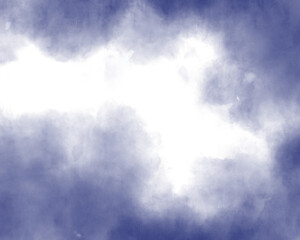 中心が明るい水彩風の曇り空のイラスト　背景