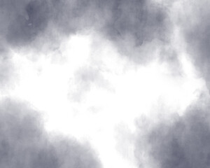 中心が明るい水彩風の曇り空のイラスト　背景