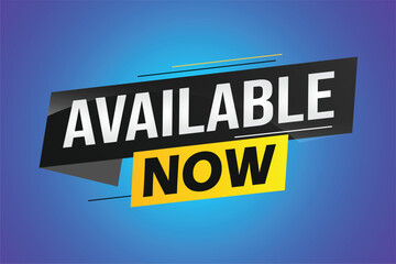 available now word concept vector illustration with lines 3d style for social media landing page, template, ui, web, mobile app, poster, banner, flyer, background, gift card, coupon, label, wallpaper