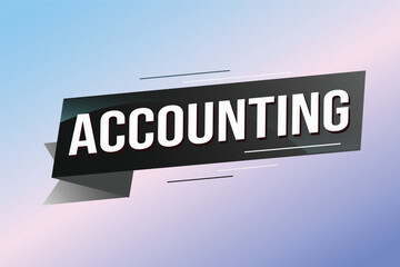 Accounting word concept vector illustration with lines 3d style for social media landing page, template, ui, web, mobile app, poster, banner, flyer, background, gift card, coupon, label, wallpaper