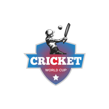 Vector cricket sport logo design