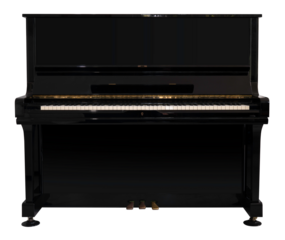 Piano isolated on white background, Piano music equipment on white PNG File.