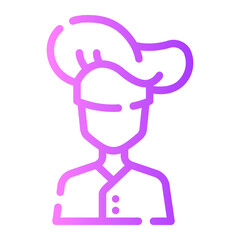 chef Line Gradient Icon