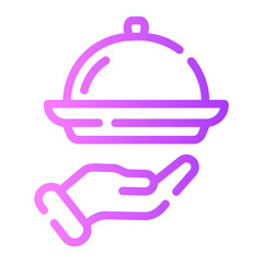 food service Line Gradient Icon