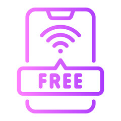 free wifi Line Gradient Icon