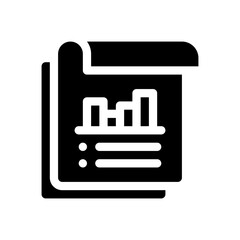 balance sheet glyph icon