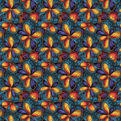 Seamless Fractal Pattern Wallpaper Background 1