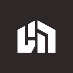 modern simple house shape logo design template
