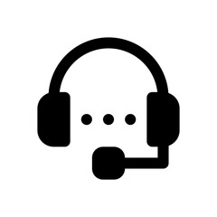 headphones glyph icon