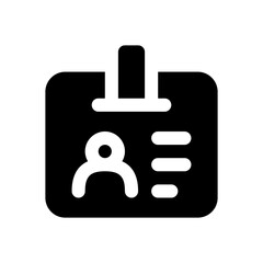 press card glyph icon