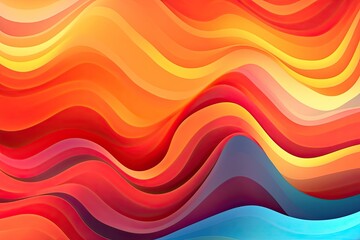 Chromatic Rhapsody: Contrasting Warm and Cool Colored Waves in Abstraction (Generative AI)