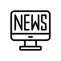 mass media line icon