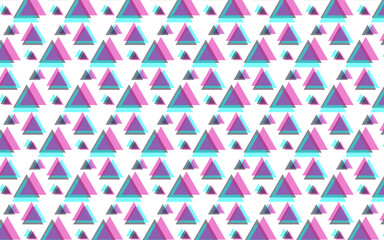 Seamless geometric pattern triangles on white background