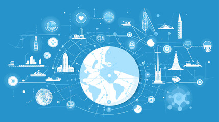 Fototapeta premium Concept vector illustration of LLM (Large Language Models). 