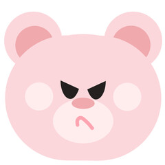 Cute Pink Bear Character Emoji