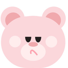 Cute Pink Bear Character Emoji