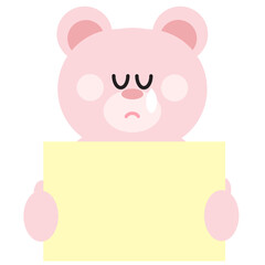 Cute Pink Bear Character Emoji
