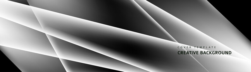 Abstract black, white and gray triangle overlaying layer background. Modern style. You can use for advertising, poster, template, business presentation. Vector