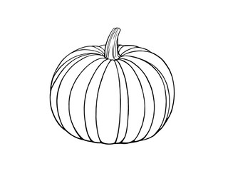 ハロウィンカボチャの線画イラスト