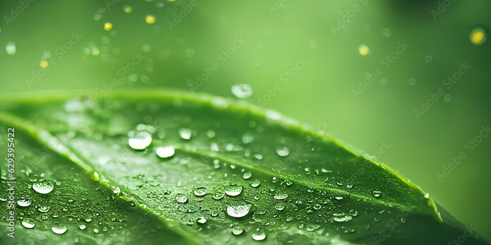 Poster green leaf background close up view. nature foliage abstract of leave texture for showing concept of
