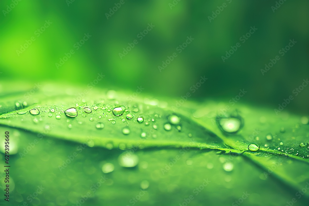 Poster green leaf background close up view. nature foliage abstract of leave texture for showing concept of