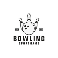 bowling sport vector template. sport ball graphic illustration.