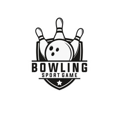 bowling sport vector template. sport ball graphic illustration.