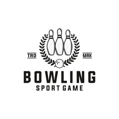 bowling sport vector template. sport ball graphic illustration.