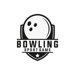 bowling sport vector template. sport ball graphic illustration.