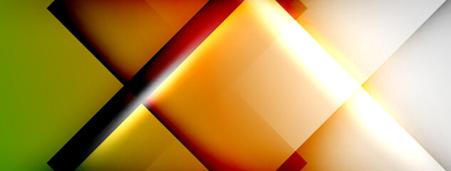 Light and shadow squares and lines abstract background
