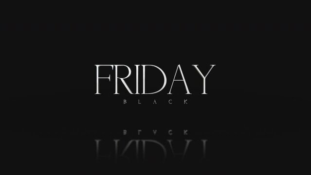 Black Friday typography exudes elegance, gracefully set against a refined gradient backdrop. This design embodies the luxury and exclusivity of the most awaited shopping event of the year