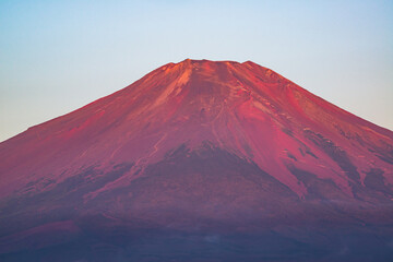 山中湖から赤富士