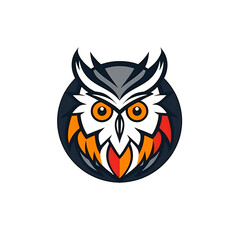 Fototapeta premium Icono logo de Buho