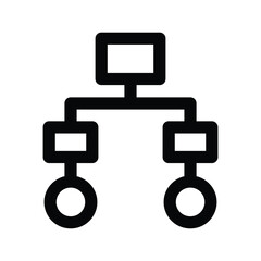 Sitemap hierarchy structure vector icon