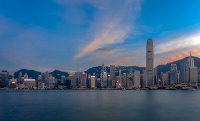 Obraz na płótnie Canvas Hong Kong Skyline at Night