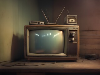 Vintage old tv